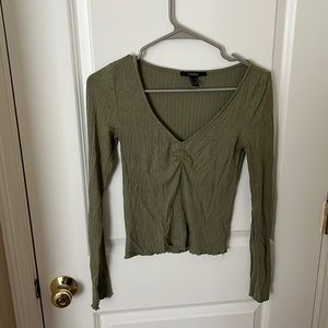 Olive green long sleeve shirt